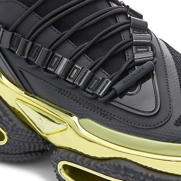 BALMAIN X MALUMA B BOLD RUNNER SNEAKERS SHOES RARE NEW SIZE 10 VM4VH265TKME - Picture 2 of 9